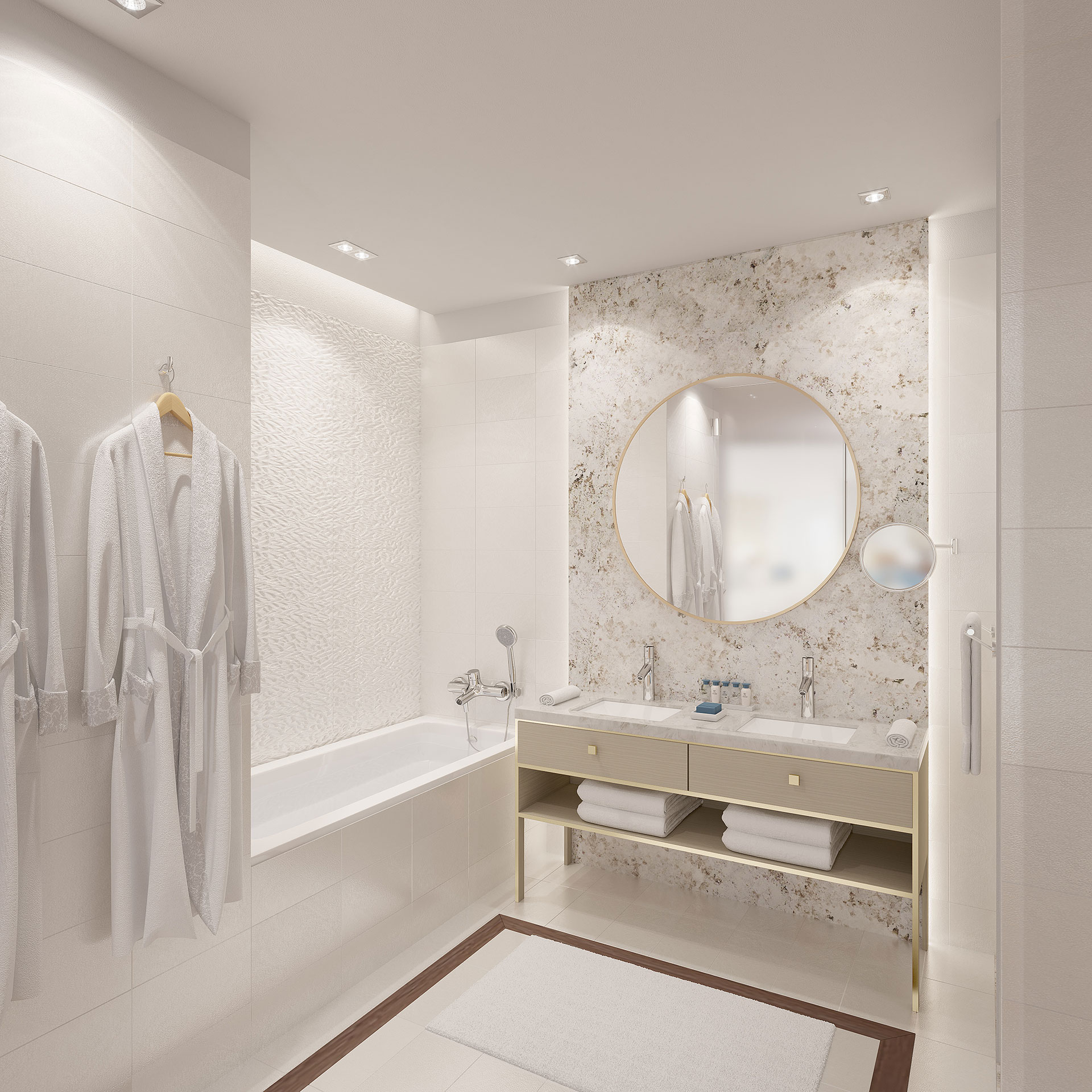 Bathroom for Paradise Blue Hôtel by Borella Art Design